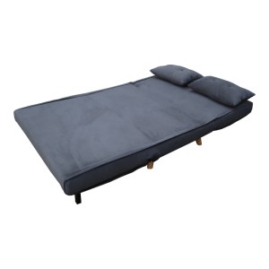 pak-035-000103-2 ΚΑΝΑΠΕΣ-ΚΡΕΒΑΤΙ JOSUANE PAKOWORLD ΔΙΘΕΣΙΟΣ ΓΚΡΙ ΒΕΛΟΥΔΟ ΚΑΙ ΞΥΛΙΝΟ ΠΟΔΙ ΣΕ ΦΥΣΙΚΗ ΑΠΟΧΡΩΣΗ 122X80X81ΕΚ