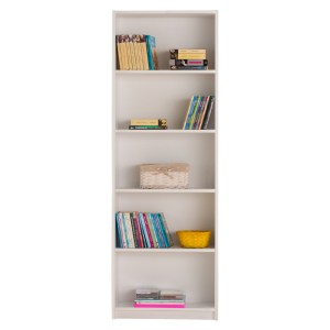 pak-039-000015-2 ΒΙΒΛΙΟΘΗΚΗ MAX PAKOWORLD ΣΕ ΛΕΥΚΟ ΧΡΩΜΑ 58X23X170ΕΚ