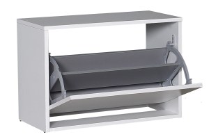pak-039-000056-3 ΠΑΠΟΥΤΣΟΘΗΚΗ ΑΝΑΚΛΙΝΟΜΕΝΗ STEP 6 ΖΕΥΓΩΝ PAKOWORLD ΣΕ ΧΡΩΜΑ ΛΕΥΚΟ 60X30X42ΕΚ