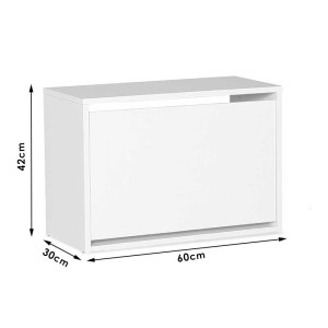pak-039-000056-4 ΠΑΠΟΥΤΣΟΘΗΚΗ ΑΝΑΚΛΙΝΟΜΕΝΗ STEP 6 ΖΕΥΓΩΝ PAKOWORLD ΣΕ ΧΡΩΜΑ ΛΕΥΚΟ 60X30X42ΕΚ
