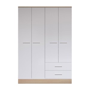 pak-039-000198 ΝΤΟΥΛΑΠΑ ΡΟΥΧΩΝ HARMONY PAKOWORLD ΤΕΤΡΑΦΥΛΛΗ ΣΕ OAK-ΛΕΥΚΗ ΑΠΟΧΡΩΣΗ 137X52X198ΕΚ