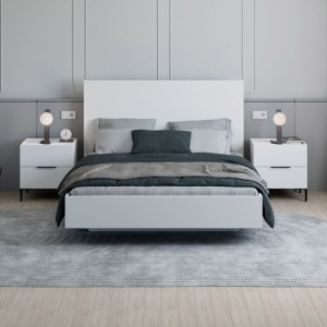 pak-039-000201-1 ΚΡΕΒΑΤΙ ΔΙΠΛΟ ORYANA Ι PAKOWORLD  ΣΕ ΛΕΥΚΗ DIAMONT ΑΠΟΧΡΩΣΗ 160X200ΕΚ