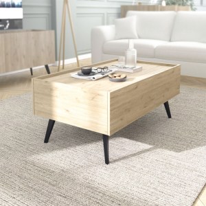 pak-039-000210-1 ΤΡΑΠΕΖΙ ΣΑΛΟΝΙΟΥ ΜΕ ΣΥΡΤΑΡΙ TEMA PAKOWORLD ΣΕ OAK ΑΠΟΧΡΩΣΗ 103X60X44ΕΚ