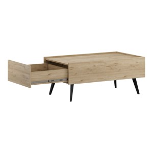 pak-039-000210-3 ΤΡΑΠΕΖΙ ΣΑΛΟΝΙΟΥ ΜΕ ΣΥΡΤΑΡΙ TEMA PAKOWORLD ΣΕ OAK ΑΠΟΧΡΩΣΗ 103X60X44ΕΚ