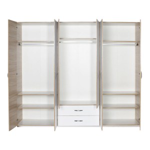 pak-039-000215-1 ΝΤΟΥΛΑΠΑ ΡΟΥΧΩΝ DORMIE PAKOWORLD ΕΞΑΦΥΛΛΗ ΜΕ ΣΥΡΤΑΡΙΑ ΣΕ ΛΕΥΚΗ ΑΠΟΧΡΩΣΗ 206X52X213ΕΚ