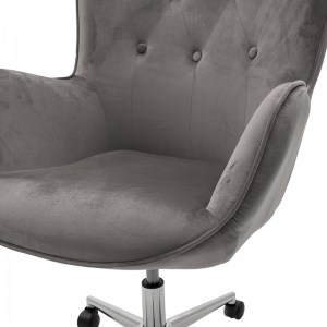pak-046-000015-5 ΚΑΡΕΚΛΑ ΓΡΑΦΕΙΟΥ ΔΙΕΥΘΥΝΤΗ KIDO PAKOWORLD ΜΕ ΒΕΛΟΥΔΟ ΓΚΡΙ