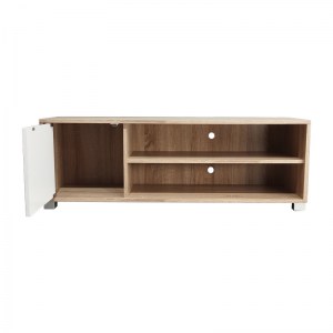 pak-049-000080-3 ΕΠΙΠΛΟ ΤΗΛΕΟΡΑΣΗΣ ELLON PAKOWORLD ΜΕΛΑΜΙΝΗΣ SONOMA-ΛΕΥΚΟ 120X40X41ΕΚ.