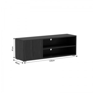 pak-049-000081-4 ΕΠΙΠΛΟ ΤΗΛΕΟΡΑΣΗΣ ELLON PAKOWORLD ΜΕΛΑΜΙΝΗΣ ΜΑΥΡΟ 120X40X41ΕΚ.