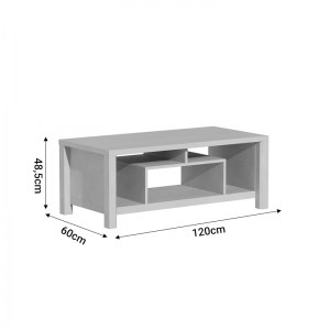 pak-049-000095-2 ΤΡΑΠΕΖΙ ΣΑΛΟΝΙΟΥ TRACY PAKOWORLD ΛΕΥΚΟ-ΓΚΡΙ 120X60X48.5ΕΚ