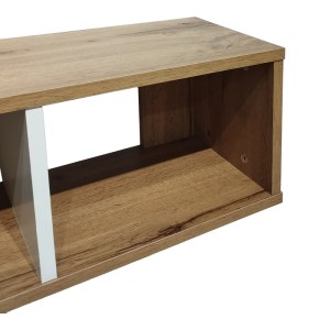 pak-049-000103-1 ΡΑΦΙΕΡΑ ΤΟΙΧΟΥ FLEVIOR PAKOWORLD ΣΕ SONOMA ΜΕ ΛΕΥΚΗ ΑΠΟΧΡΩΣΗ 90X22X25.6ΕΚ
