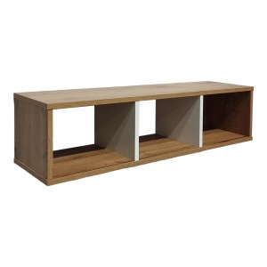 pak-049-000103 ΡΑΦΙΕΡΑ ΤΟΙΧΟΥ FLEVIOR PAKOWORLD ΣΕ SONOMA ΜΕ ΛΕΥΚΗ ΑΠΟΧΡΩΣΗ 90X22X25.6ΕΚ