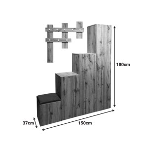 pak-049-000105-4 ΕΠΙΠΛΟ ΕΙΣΟΔΟΥ NENICH PAKOWORLD ΣΕ SONOMA ΑΠΟΧΡΩΣΗ 150X37X180ΕΚ