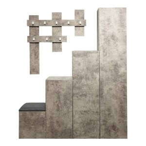 pak-049-000106-1 ΕΠΙΠΛΟ ΕΙΣΟΔΟΥ NENICH PAKOWORLD ΣΕ ΓΚΡΙ OAK ΑΠΟΧΡΩΣΗ 150X37X180ΕΚ