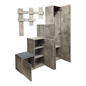 pak-049-000106-2 ΕΠΙΠΛΟ ΕΙΣΟΔΟΥ NENICH PAKOWORLD ΣΕ ΓΚΡΙ OAK ΑΠΟΧΡΩΣΗ 150X37X180ΕΚ