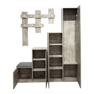pak-049-000106-3 ΕΠΙΠΛΟ ΕΙΣΟΔΟΥ NENICH PAKOWORLD ΣΕ ΓΚΡΙ OAK ΑΠΟΧΡΩΣΗ 150X37X180ΕΚ