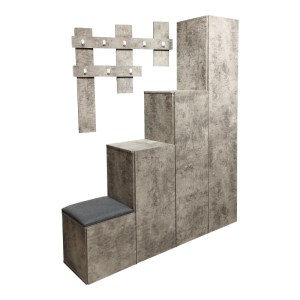 pak-049-000106 ΕΠΙΠΛΟ ΕΙΣΟΔΟΥ NENICH PAKOWORLD ΣΕ ΓΚΡΙ OAK ΑΠΟΧΡΩΣΗ 150X37X180ΕΚ