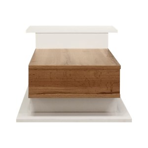 pak-049-000107-3 ΤΡΑΠΕΖΙ ΣΑΛΟΝΙΟΥ NUVELE PAKOWORLD ΣΕ ΛΕΥΚΗ-SONOMA ΑΠΟΧΡΩΣΗ 90X50X35ΕΚ