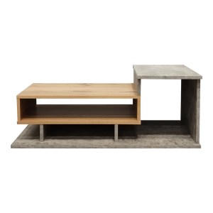 pak-049-000108-1 ΤΡΑΠΕΖΙ ΣΑΛΟΝΙΟΥ NUVELE PAKOWORLD ΣΕ ΓΚΡΙ ANTIQUE-SONOMA ΑΠΟΧΡΩΣΗ 90X50X35ΕΚ