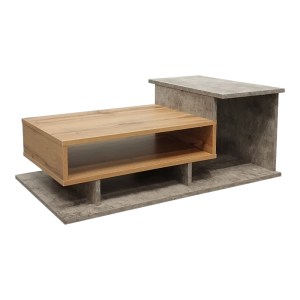 pak-049-000108 ΤΡΑΠΕΖΙ ΣΑΛΟΝΙΟΥ NUVELE PAKOWORLD ΣΕ ΓΚΡΙ ANTIQUE-SONOMA ΑΠΟΧΡΩΣΗ 90X50X35ΕΚ