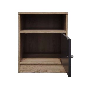 pak-049-000112-3 ΚΟΜΟΔΙΝΟ FOLY PAKOWORLD ΜΕ ΕΝΑ ΝΤΟΥΛΑΠΙ ΣΕ SONOMA-ΑΝΘΡΑΚΙ ΑΠΟΧΡΩΣΗ 40X40X50ΕΚ