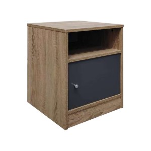 pak-049-000112 ΚΟΜΟΔΙΝΟ FOLY PAKOWORLD ΜΕ ΕΝΑ ΝΤΟΥΛΑΠΙ ΣΕ SONOMA-ΑΝΘΡΑΚΙ ΑΠΟΧΡΩΣΗ 40X40X50ΕΚ