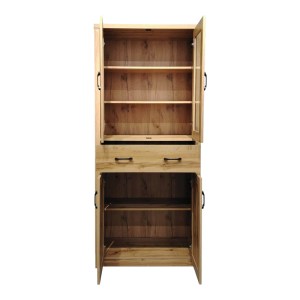 pak-049-000116-3 ΒΙΤΡΙΝΑ-ΝΤΟΥΛΑΠΑ NISSO PAKOWORLD ΣΕ OAK ΑΠΟΧΡΩΣΗ 80X40X183.5ΕΚ