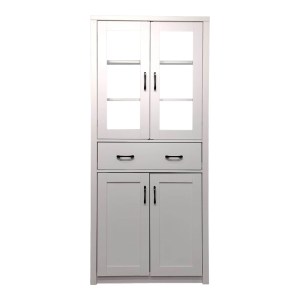 pak-049-000117-2 ΒΙΤΡΙΝΑ-ΝΤΟΥΛΑΠΑ NISSO PAKOWORLD ΣΕ ΛΕΥΚΗ ΑΠΟΧΡΩΣΗ 80X40X183.5ΕΚ