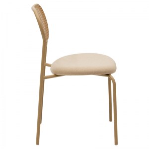 pak-058-000054-2 ΚΑΡΕΚΛΑ JAMES PAKOWORLD PE RATTAN ΥΦΑΣΜΑ ΜΠΕΖ-ΜΕΤΑΛΛΟ ΦΥΣΙΚΟ