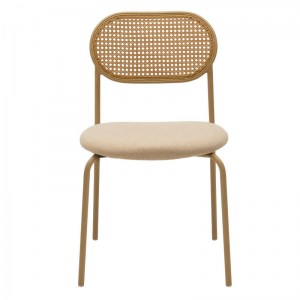 pak-058-000054-3 ΚΑΡΕΚΛΑ JAMES PAKOWORLD PE RATTAN ΥΦΑΣΜΑ ΜΠΕΖ-ΜΕΤΑΛΛΟ ΦΥΣΙΚΟ