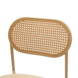 pak-058-000054-5 ΚΑΡΕΚΛΑ JAMES PAKOWORLD PE RATTAN ΥΦΑΣΜΑ ΜΠΕΖ-ΜΕΤΑΛΛΟ ΦΥΣΙΚΟ