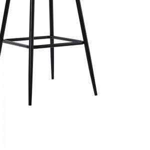 pak-058-000063-7 ΣΚΑΜΠΟ ΜΠΑΡ KACE PAKOWORLD PE RATTAN ΦΥΣΙΚΟ-ΑΝΘΡΑΚΙ PU-ΜΑΥΡΟ ΜΕΤΑΛΛΟ 43X55X102ΕΚ