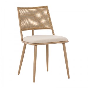 pak-058-000064 ΚΑΡΕΚΛΑ GIULIA PAKOWORLD ΦΥΣΙΚΟ PE RATTAN-ΜΠΕΖ ΥΦΑΣΜΑ-ΦΥΣΙΚΟ ΜΕΤΑΛΛΟ 49X52X80ΕΚ