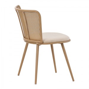pak-058-000067-1 ΚΑΡΕΚΛΑ DANIELE PAKOWORLD ΦΥΣΙΚΟ PE RATTAN-ΜΠΕΖ ΥΦΑΣΜΑ-ΦΥΣΙΚΟ ΜΕΤΑΛΛΟ 46.5X57.5X77.5ΕΚ