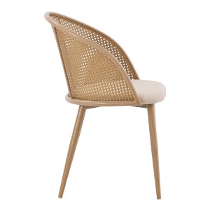 pak-058-000068-2 ΚΑΡΕΚΛΑ RICCARDO PAKOWORLD ΦΥΣΙΚΟ PE RATTAN-ΜΠΕΖ ΥΦΑΣΜΑ-ΦΥΣΙΚΟ ΜΕΤΑΛΛΟ 56X52X82ΕΚ
