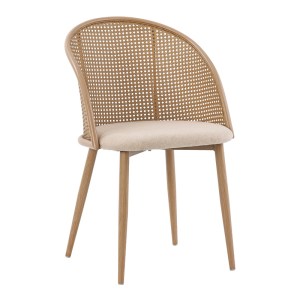 pak-058-000068 ΚΑΡΕΚΛΑ RICCARDO PAKOWORLD ΦΥΣΙΚΟ PE RATTAN-ΜΠΕΖ ΥΦΑΣΜΑ-ΦΥΣΙΚΟ ΜΕΤΑΛΛΟ 56X52X82ΕΚ