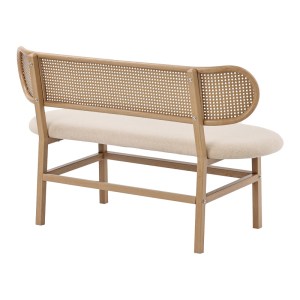 pak-058-000070-1 ΚΑΝΑΠΕΣ 2ΘΕΣΙΟΣ ENRICO PAKOWORLD ΦΥΣΙΚΟ PE RATTAN-ΜΠΕΖ ΥΦΑΣΜΑ-ΦΥΣΙΚΟ ΜΕΤΑΛΛΟ 121X51.5X75ΕΚ