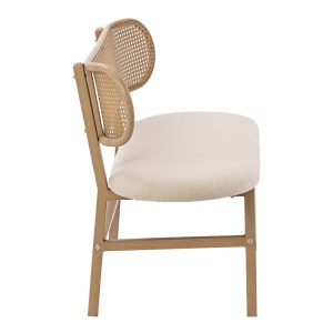 pak-058-000070-2 ΚΑΝΑΠΕΣ 2ΘΕΣΙΟΣ ENRICO PAKOWORLD ΦΥΣΙΚΟ PE RATTAN-ΜΠΕΖ ΥΦΑΣΜΑ-ΦΥΣΙΚΟ ΜΕΤΑΛΛΟ 121X51.5X75ΕΚ