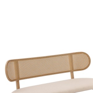 pak-058-000070-5 ΚΑΝΑΠΕΣ 2ΘΕΣΙΟΣ ENRICO PAKOWORLD ΦΥΣΙΚΟ PE RATTAN-ΜΠΕΖ ΥΦΑΣΜΑ-ΦΥΣΙΚΟ ΜΕΤΑΛΛΟ 121X51.5X75ΕΚ