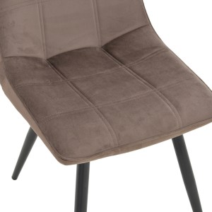 pak-058-000077-6 ΚΑΡΕΚΛΑ NELY PAKOWORLD ΒΕΛΟΥΔΟ ΣΕ ΚΑΦΕ ΑΠΟΧΡΩΣΗ ΜΕ ΜΑΥΡΟ ΠΟΔΙ 47X61X85ΕΚ