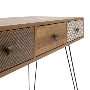 pak-066-000004-5 ΚΟΝΣΟΛΑ BOHO PAKOWORLD ΚΑΡΥΔΙ ΜΕ ΜΕΤΑΛΛΙΚΑ ΠΟΔΙΑ 100X50,5X74,5ΕΚ