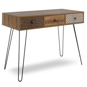 pak-066-000004 ΚΟΝΣΟΛΑ BOHO PAKOWORLD ΚΑΡΥΔΙ ΜΕ ΜΕΤΑΛΛΙΚΑ ΠΟΔΙΑ 100X50,5X74,5ΕΚ