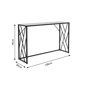 pak-066-000015-5 ΚΟΝΣΟΛΑ IVY PAKOWORLD ΧΡΩΜΑ ΚΑΡΥΔΙ-ΜΑΥΡΟ 120X35X75ΕΚ
