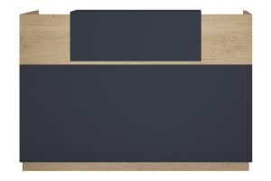 pak-069-000016-2 ΓΡΑΦΕΙΟ RECEPTION LOTUS ΣΕ ΧΡΩΜΑ ΦΥΣΙΚΟ - ΑΝΘΡΑΚΙ 180X70X110ΕΚ