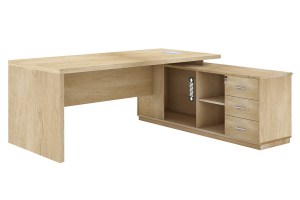 pak-069-000017-2 ΓΡΑΦΕΙΟ ΕΡΓΑΣΙΑΣ ΓΩΝΙΑΚΟ ΑΝΑΣΤΡΕΨΙΜΟ ΕΠΑΓΓΕΛΜΑΤΙΚΟ MINIMAL ΦΥΣΙΚΟ 200X170X75ΕΚ