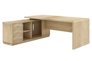 pak-069-000017-3 ΓΡΑΦΕΙΟ ΕΡΓΑΣΙΑΣ ΓΩΝΙΑΚΟ ΑΝΑΣΤΡΕΨΙΜΟ ΕΠΑΓΓΕΛΜΑΤΙΚΟ MINIMAL ΦΥΣΙΚΟ 200X170X75ΕΚ