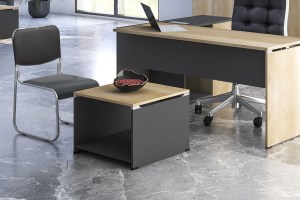 pak-069-000021-3 ΤΡΑΠΕΖΙ ΓΡΑΦΕΙΟΥ ΕΠΙΣΚΕΠΤΗ LOTUS PAKOWORLD ΧΡΩΜΑ ΦΥΣΙΚΟ - ΑΝΘΡΑΚΙ 60X60X45ΕΚ