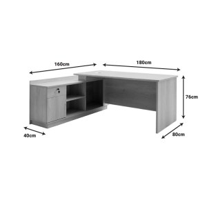 pak-069-000027-6 ΓΡΑΦΕΙΟ ΕΡΓΑΣΙΑΣ ΕΠΑΓΓΕΛΜΑΤΙΚΟ AMAZON PAKOWORLD ΑΡΙΣΤΕΡΗ ΓΩΝΙΑ ΧΡΩΜΑ SONOMA 180X160X76ΕΚ