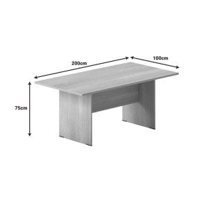 pak-069-000077-2 ΤΡΑΠΕΖΙ ΣΥΝΕΔΡΙΑΣΕΩΝ AMAZON PAKOWORLD ΣΕ OAK ΑΠΟΧΡΩΣΗ 200X100X75ΕΚ
