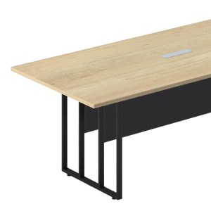 pak-069-000078-1 ΤΡΑΠΕΖΙ ΣΥΝΕΔΡΙΑΣΕΩΝ LOTUS PAKOWORLD ΜΕΤΑΛΛΟ-ΞΥΛΟ ΣΕ OAK-ΣΚΟΥΡΟ ΓΚΡΙ 200X100X75ΕΚ