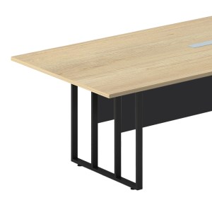 pak-069-000079-1 ΤΡΑΠΕΖΙ ΣΥΝΕΔΡΙΑΣΕΩΝ LOTUS PAKOWORLD ΜΕΤΑΛΛΟ-ΞΥΛΟ ΣΕ OAK-ΣΚΟΥΡΟ ΓΚΡΙ 240X120X75ΕΚ